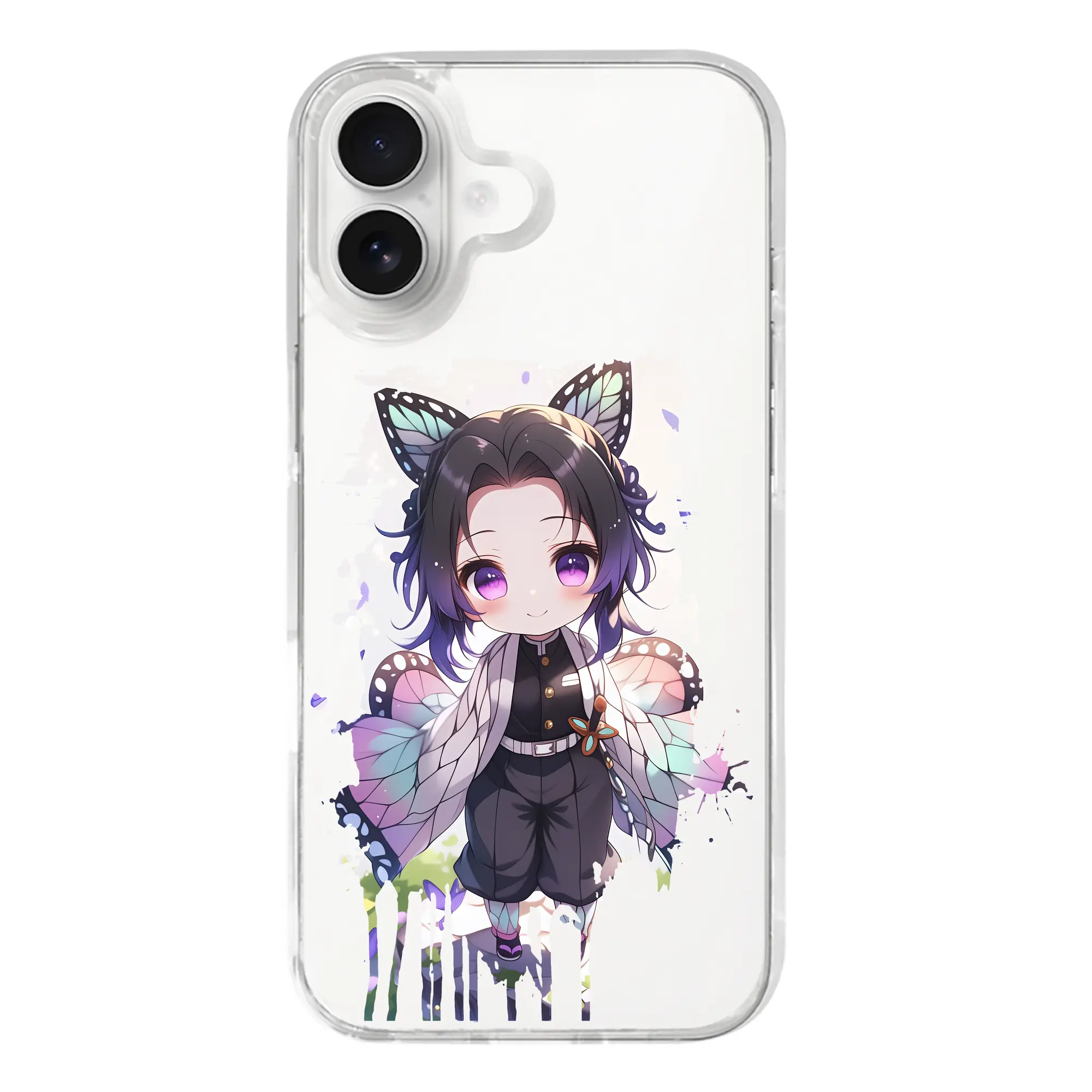 鬼滅の刃 グッズ,胡蝶 しのぶ - iPhone 17シリーズ 透明スマホケース – 薄型・耐衝撃・精密フィット保護カバー